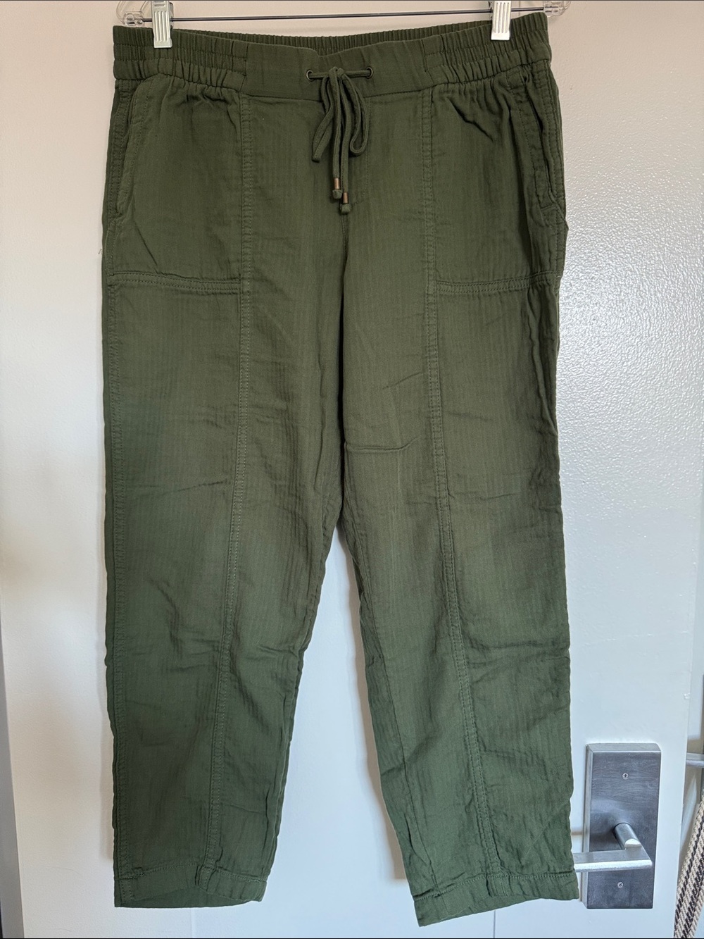 Women’s Olive Green Casual Drawstring Pants